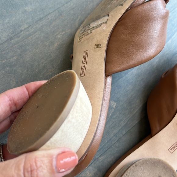 Vince Camuto Leana Slide Sandals in Barn Brown - Picture 6 of 8